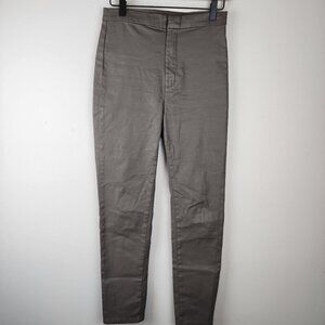 Massimo Dutti size 4 pants waxed cotton army green